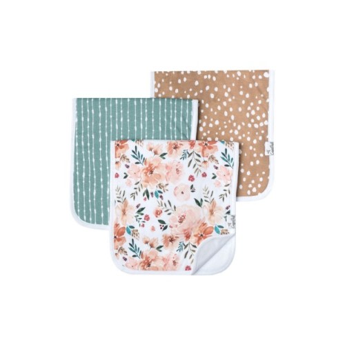 Copper Pearl  3-Pack Burp Cloths