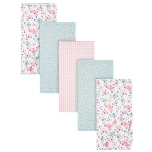Gerber Baby Flannel Receiving Blankets, 5-Pack