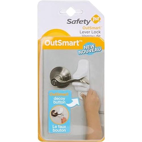 Safety 1st OutSmart Child Proof Door Lever Lock, White, 1 Count