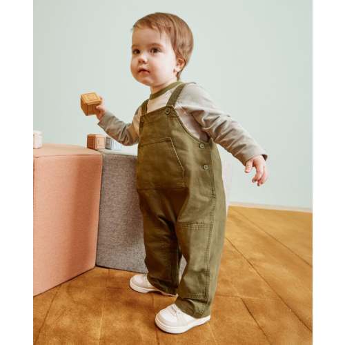 Canvas Utility Overalls - Size: 12-18 months