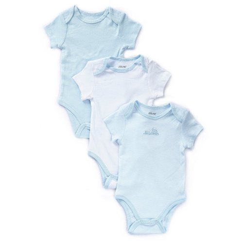 Little Me Baby Boys Newborn-9 Months Train Bodysuit 3-Pack