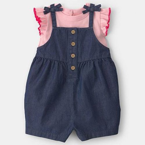 Baby Carter's 2-pc. Chambray Romper Set & Ruffle Top