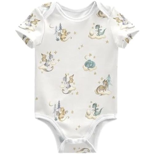 Baby Bodysuits Cute Cats Short Sleeve Cotton Baby Suits for Boys Girls 0-24 Months