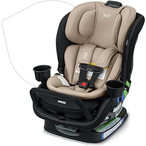 Britax Poplar S Convertible Car Seat, 2-in-1 Car Seat with Slim 17-Inch Design, ClickTight Technology, Sand Onyx