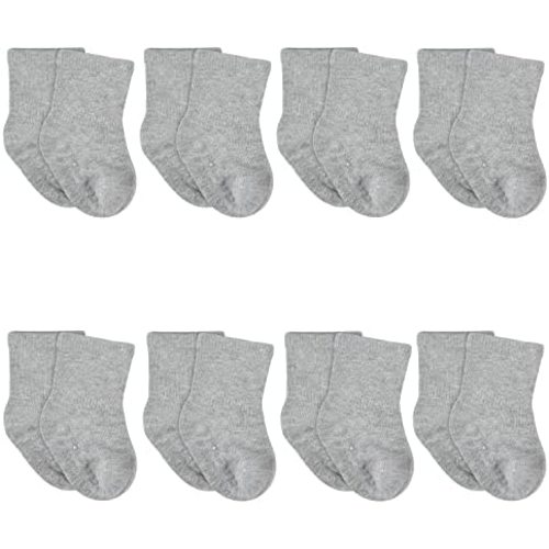 Gerber Baby 8-Pack Wiggle-Proof Jersey Crew Socks
