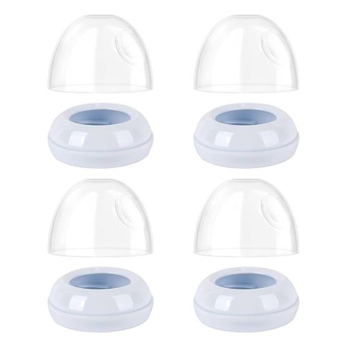 4-Pack Philips Avent Bottle Rings & Caps, Replacement Screw Rings for Natural Plastic & Glass Bottles