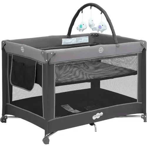 Pamo Babe Portable Playpen Foldable Playard Portable Crib for Baby and Toddlers