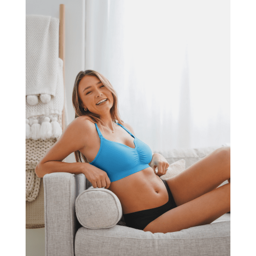 Tatum Seamless Maternity & Nursing Bralette | Lagoon Blue