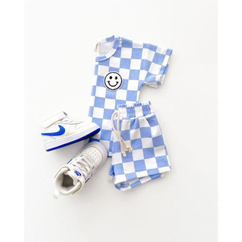 LPK Checkered Shorts Set - Blue