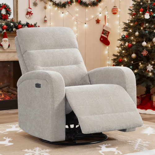 Latitude Run® Beppino 33"W Modern Power Swivel Rocker Glider Recliner with USB and Type-C Charge & Reviews | Wayfair