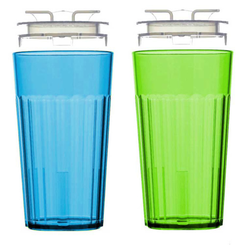 Reflo Smart Cup (Blue & Green 2-Pack) Open Training Cup, Toddler Cup, No Suction 6oz, 360 Control-Flow, USA MADE Premium High-Impact Plastic