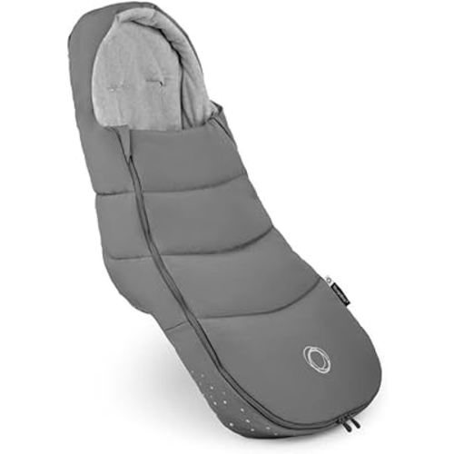 Bugaboo Footmuff - All-Season Stroller Accessory Weatherproof Climate Control Removable and Reflective (Moon Grey)