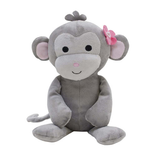 Pinkie Gray/Pink Plush Monkey Stuffed Animal - Cupcake – Lambs & Ivy