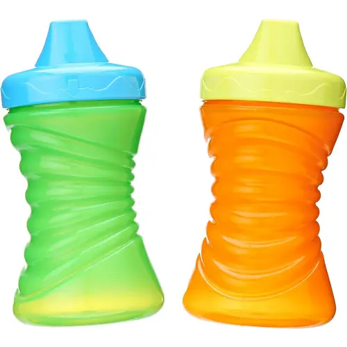 Gerber Graduates Fun Grips Hard Spout Sippy Cup in Assorted Colors, 10 Ounce, 2 Count