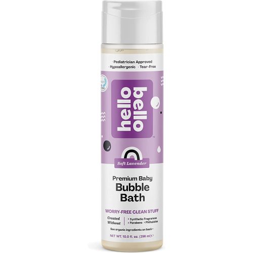 Hello Bello Bubble Bath - Gentle Hypoallergenic Formula for Babies and Kids - Vegan and Cruelty-Free - Soft Lavender Scented - 10 fl oz