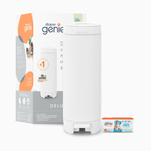 Diaper Genie Deluxe Diaper Pail - White