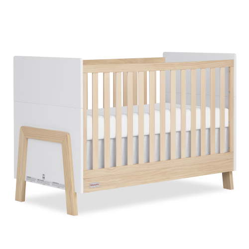 Fisher Price Iris 5-in-1 Convertible Crib by Dream On Me in White + Natural