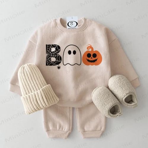 BOO Baby Pumpkin 2-piece Beige Set