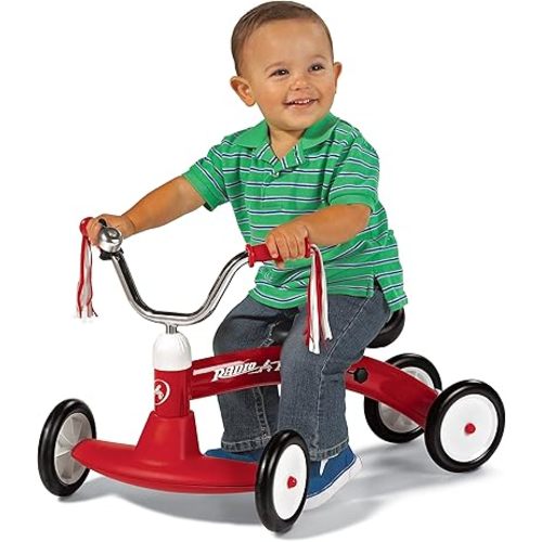 Toddler Toys 1-2, Baby Toys for Kids, 1 Year Old Girl Gifts, 1st Birthday Gifts Boy, Radio Flyer Scoot About Ride On, for Ages 1-3 Years, Red