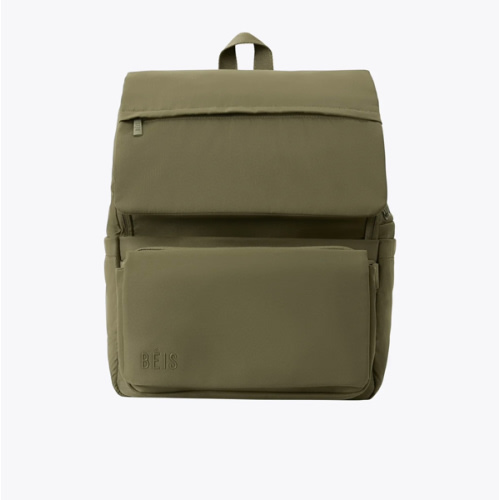 BÉIS 'The Ultimate Diaper Backpack' in Olive - Green Backpack Diaper Bag