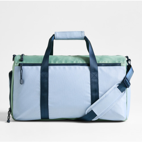 Personalized Dreamer Green and Blue Colorblock Kids Duffel Bag