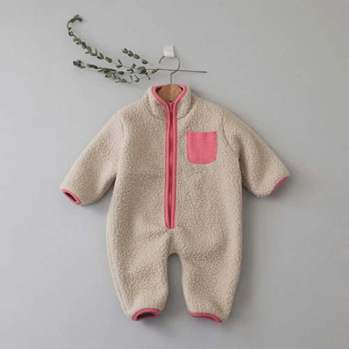 Fleece Patchwork Jumpsuit Outwear Romper – August + Willow