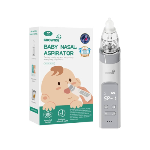 GROWNSY Nasal Aspirator for Baby, Electric Nose Aspirator for Toddler, Baby Nose Sucker, Automatic Nose Cleaner with 3 Silicone Tips, Adjustable Suction Level, Music and Light Soothing Function (Gray) : Amazon.com.au: Baby