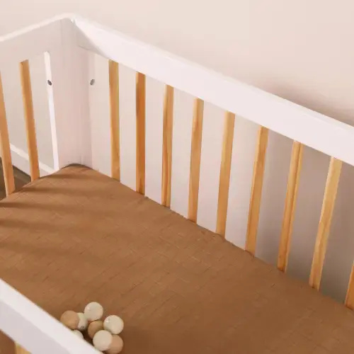 Babyletto Mini Crib Sheet in GOTS Certified Organic Muslin Cotton
