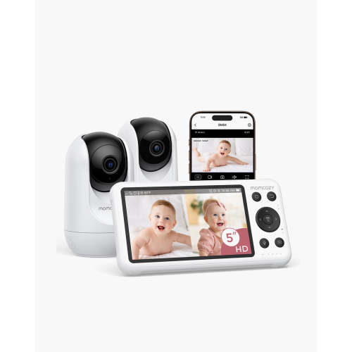 Momcozy 5-Inch Dual-mode Smart Baby Monitor with 2 Camera -BM04