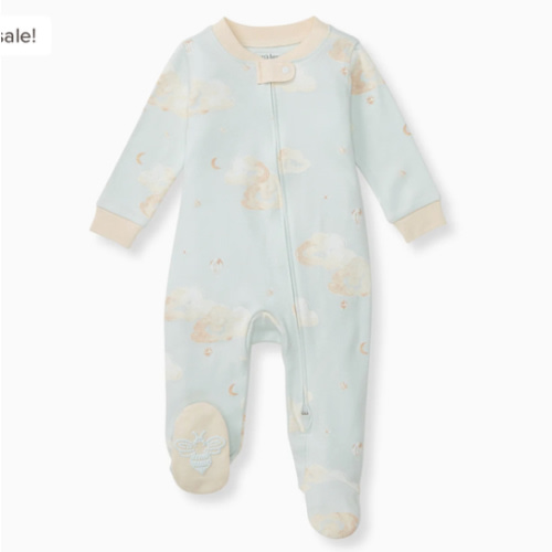 Good Night Sky Organic Cotton Sleep and Play Ice Flow