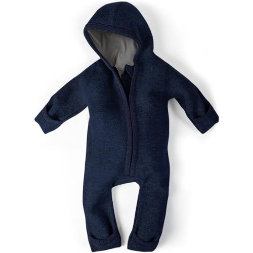 Ehrenkind® WOOLEN JUMPSUIT for Infants and Kids, Warm infant One-Piece made of natural virgin wool with zipper