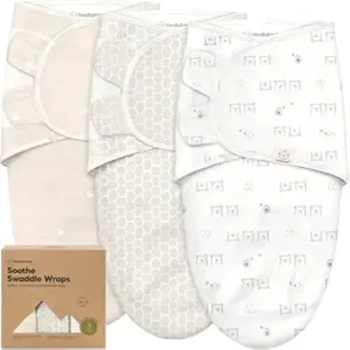 KeaBabies 3-Pack Baby Swaddle Sleep Sacks - Organic Swaddles for Newborns, Infant 0-3 Months, Baby Girls, Boys, Soft & Snug Newborn Sleep Sack, Nursery Swaddling Blankets (Bumbly, OS)
