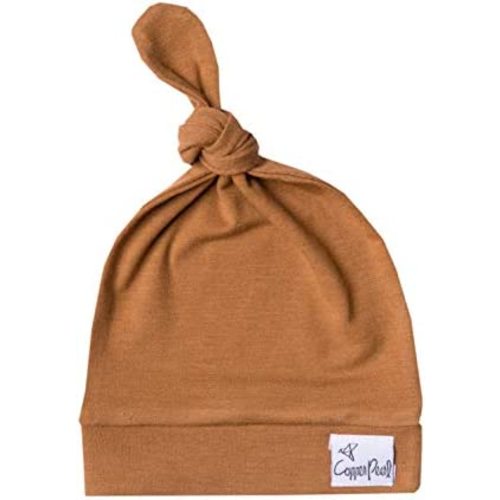 Copper Pearl, Baby Beanie Hat Top Knot Pattern1
