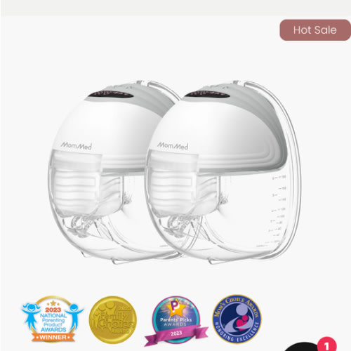S21 Double Wearable Breast Pump-Tranquil Grey - MOMMED.COM