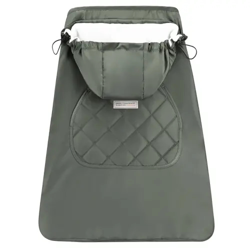 Bebamour Baby Carrier Winter Cover Universal Hoodie All Season Carrier Cover (Greyish-Green)
