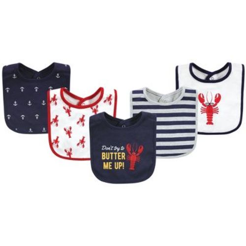 Hudson Baby Infant Boys Cotton Bibs, Butter Me Up Lobster, One Size