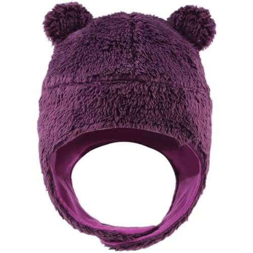 Bear Baby Winter Hat Toddler Earflap Beanie Unisex Infant Snow Cap Warm Fleece Kids Trapper Hats for Girls Boys 0-36M