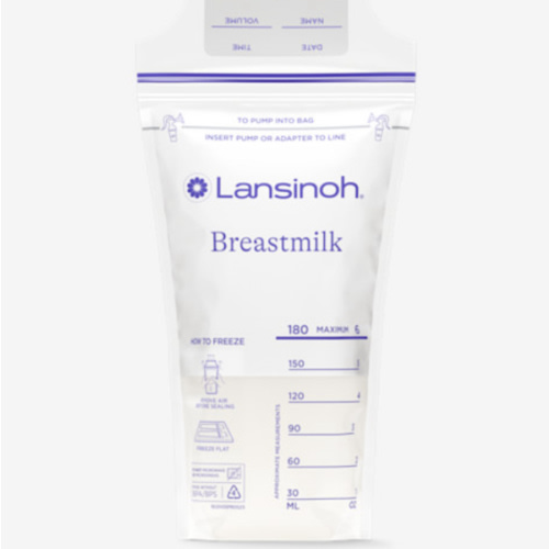 Lansinoh Breastmilk Storage Bags, 100 Count, Baby Essentials, Fast Freeze & Thaw Breast Milk Bags for Baby Bottle Feeding, Superior Strength & Stretch, 6 Ounce