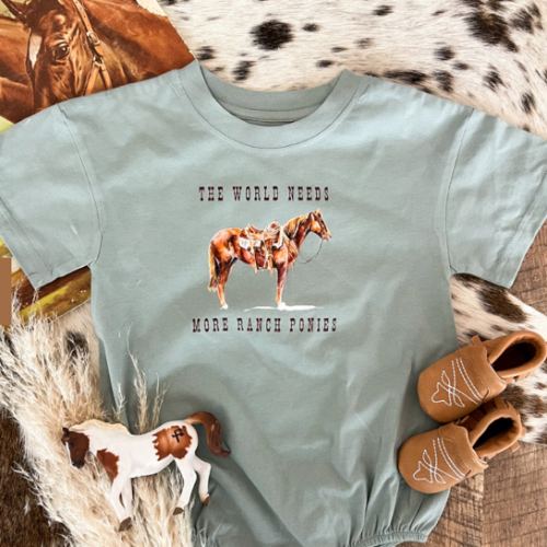 World Needs More Ranch Ponies Bubble Romper(Short Sleeve) (