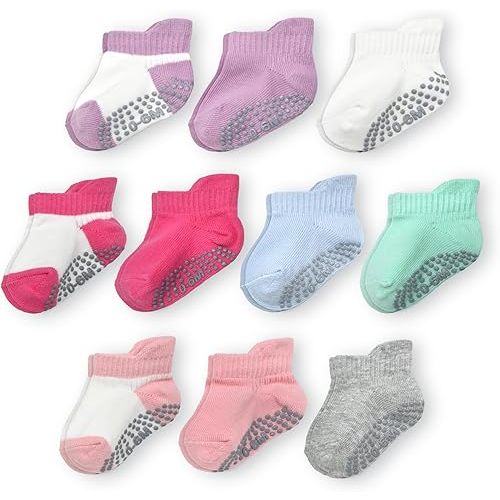 Fruit of the Loom Cotton Grip Socks for Baby and Toddler