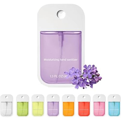Power Mist Hydrating Hand Sanitizer Spray, Portable Travel-Size Hand Sanitizer Spray,8 Scents, 500-Sprays Each,Suitable for Both Adults and Children (Lavender)