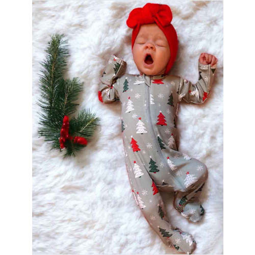 Christmas Trees / Organic Zip Footie