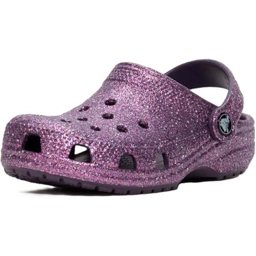 Crocs Zuecos Clásicos con Purpurina para Niños