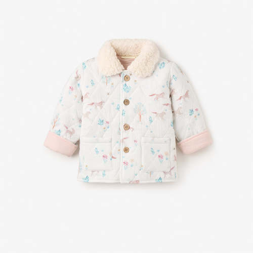 Pony Meadow Organic Muslin Quilted Jacket WHITE / 6-9M