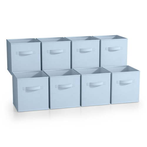 Sorbus Fabric Storage Bins 11" Foldable Cubes With Handles For Pantry, Cubbies, Toy And Closet Shelf Organization- 8Pk