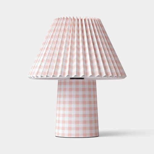 Trend Pleated Double Shade Plaid Pink - Room Essentials™
