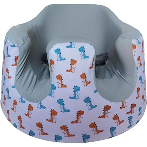 Seat Cover Compatible Baby Seat, Breathable Floor Seat Cover for Girl Boy, Breathable Comfortable Seat Cover, Children Chair Protector, Easy to Install & Remove (Gray Dinosaur)