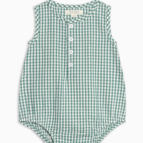 Wren Seersucker Bubble Romper - 0-3mo