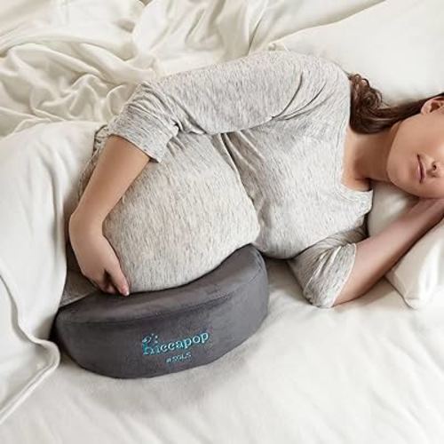 hiccapop Pregnancy Pillow Wedge for Maternity | Memory Foam Maternity Pillows Support Body, Belly, Back, Knees