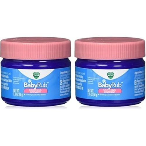 Vicks BabyRub Soothing Chest, Neck and Back Ointment 1.76 Ounce (Pack of 2)